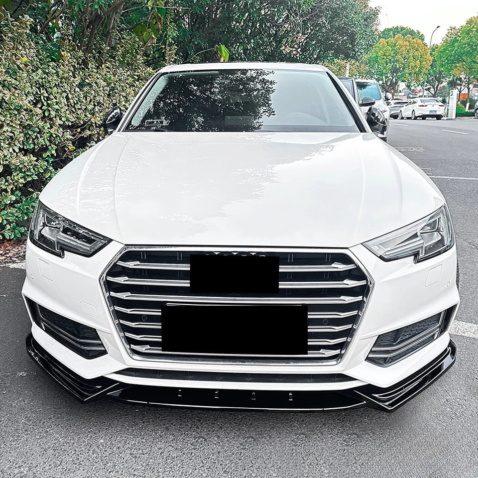 Audi A4/S4 B9 S-Line 2016-2019 Gloss Black Front Splitter Spoiler Lip