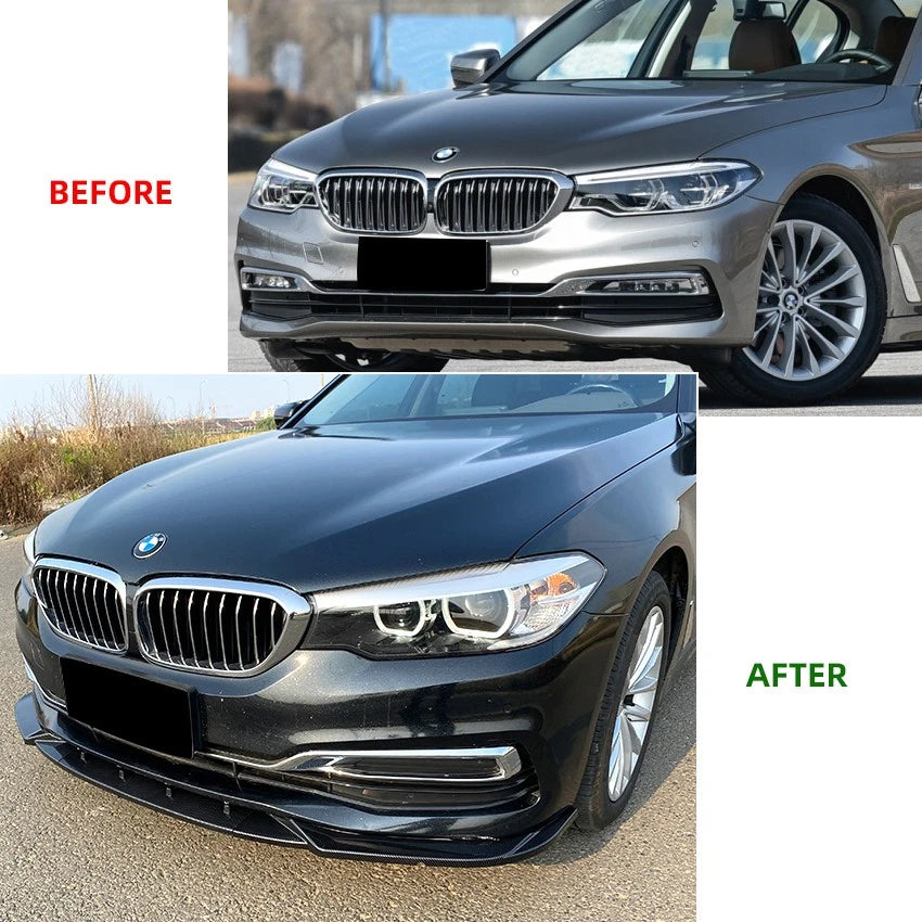 BMW 5 Series G30 SE 2017-2020 Gloss Black Front Splitter Spoiler Lip