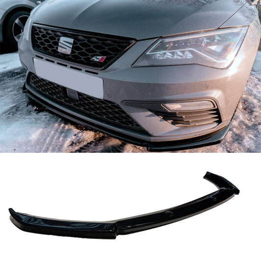 Seat Leon Fr Mk3 / Cupra Mk3 2017-2019 - Risper Front Splitter In Gloss Black