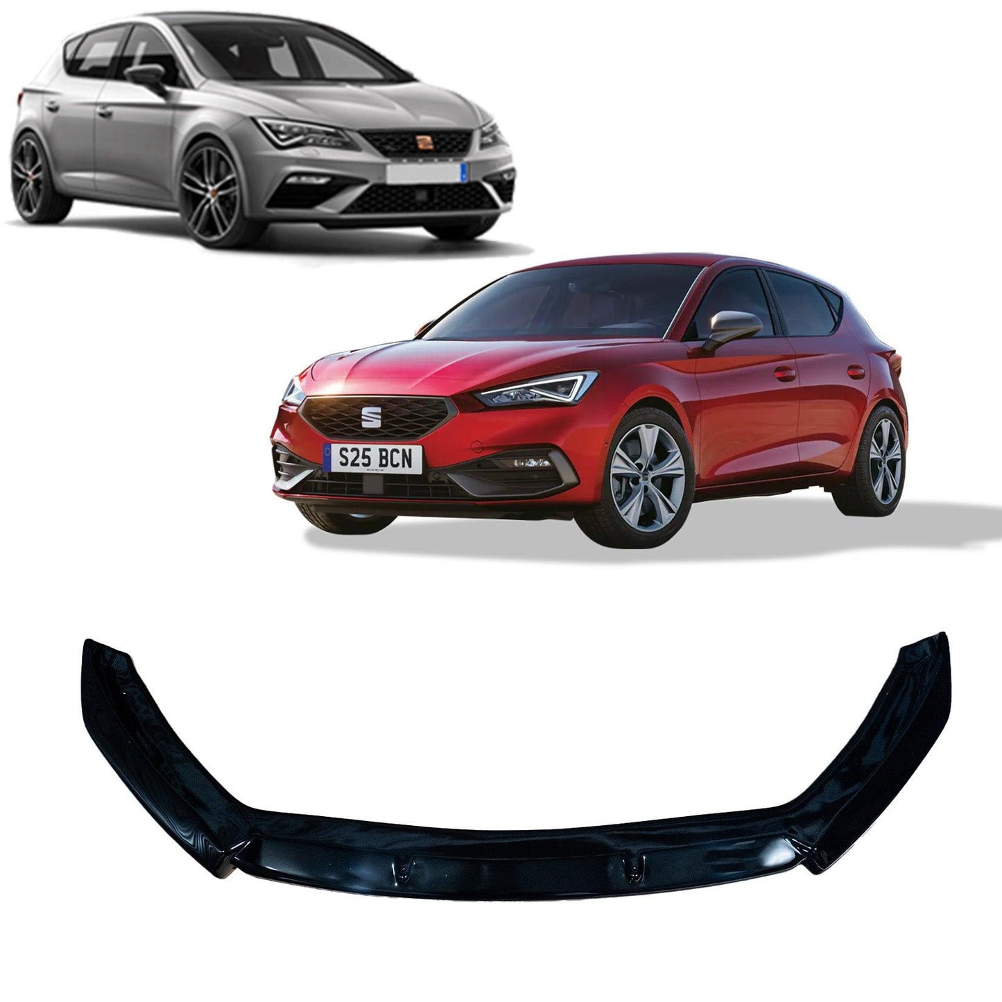 Seat Leon Fr Mk3 / Cupra Mk3 2017-2019 - Risper Front Splitter In Gloss Black