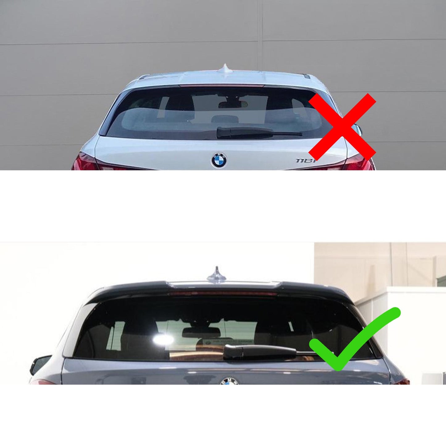 BMW 1 Series F40 2019-2022 Gloss Black Rear Roof Spoiler