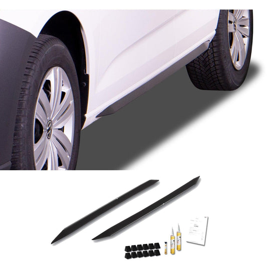 VOLKSWAGEN CADDY 2020 ON - SIDE SKIRT SPLITTERS "SLIM" - IN GLOSS BLACK