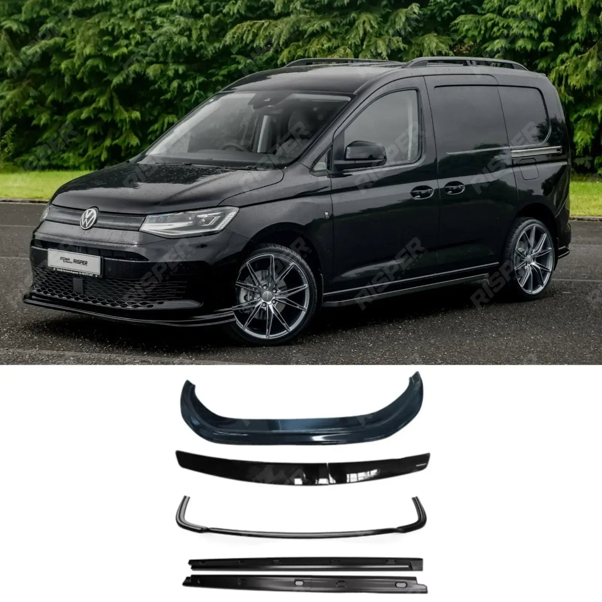 Vw Caddy R Styling Volkswagen Caddy MK5 2021+ SWB Body Kit In Gloss Black