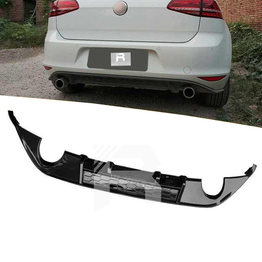 Volkswagen Golf MK7 2012-2017 GTI Rear Diffuser Dual Single Exit In Gloss Black