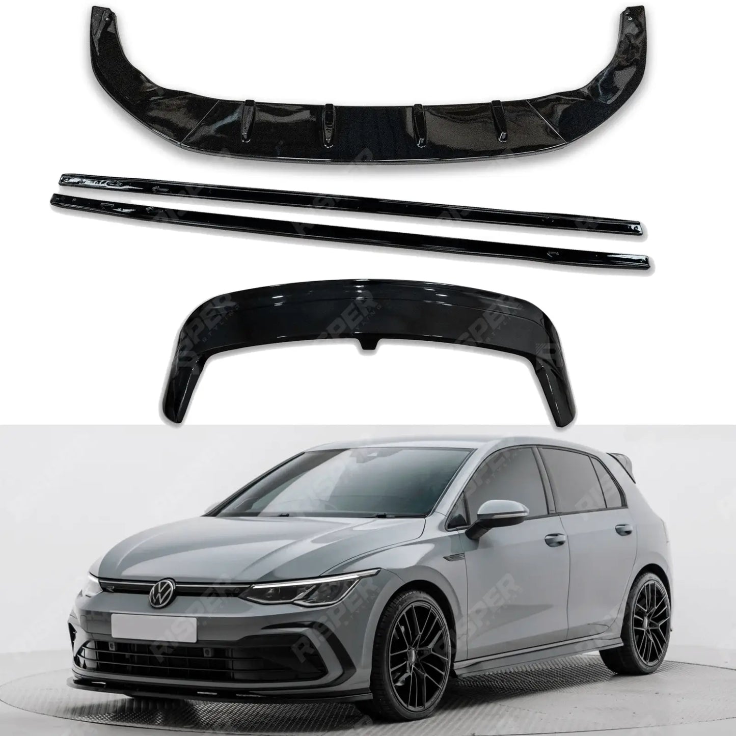 Volkswagen Golf MK8 2020-2023 Gloss Black Kit - For GTI GTD R & R LINE MODELS