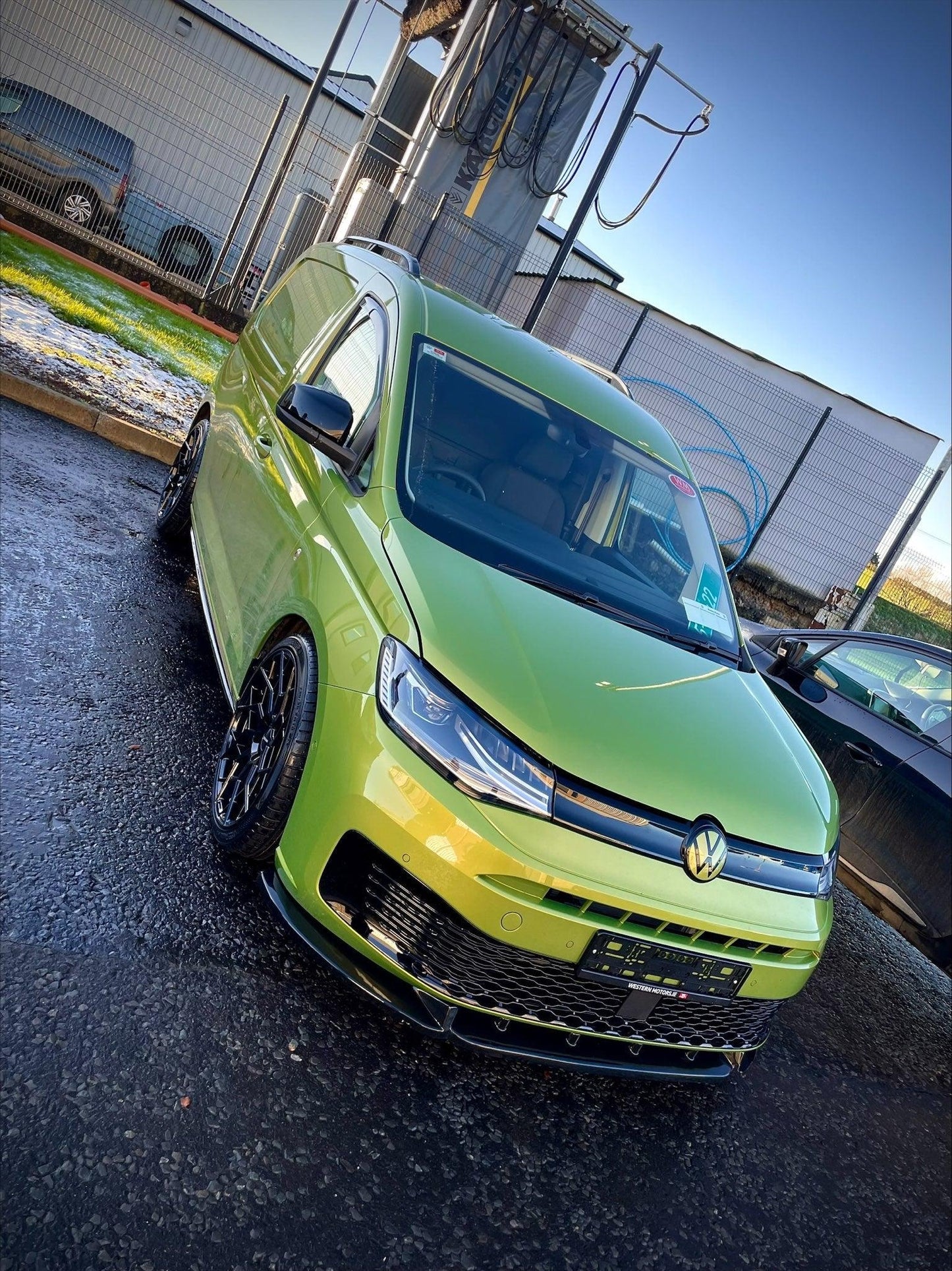 Vw Caddy 2021 On V2 Front Splitter - Gloss Black