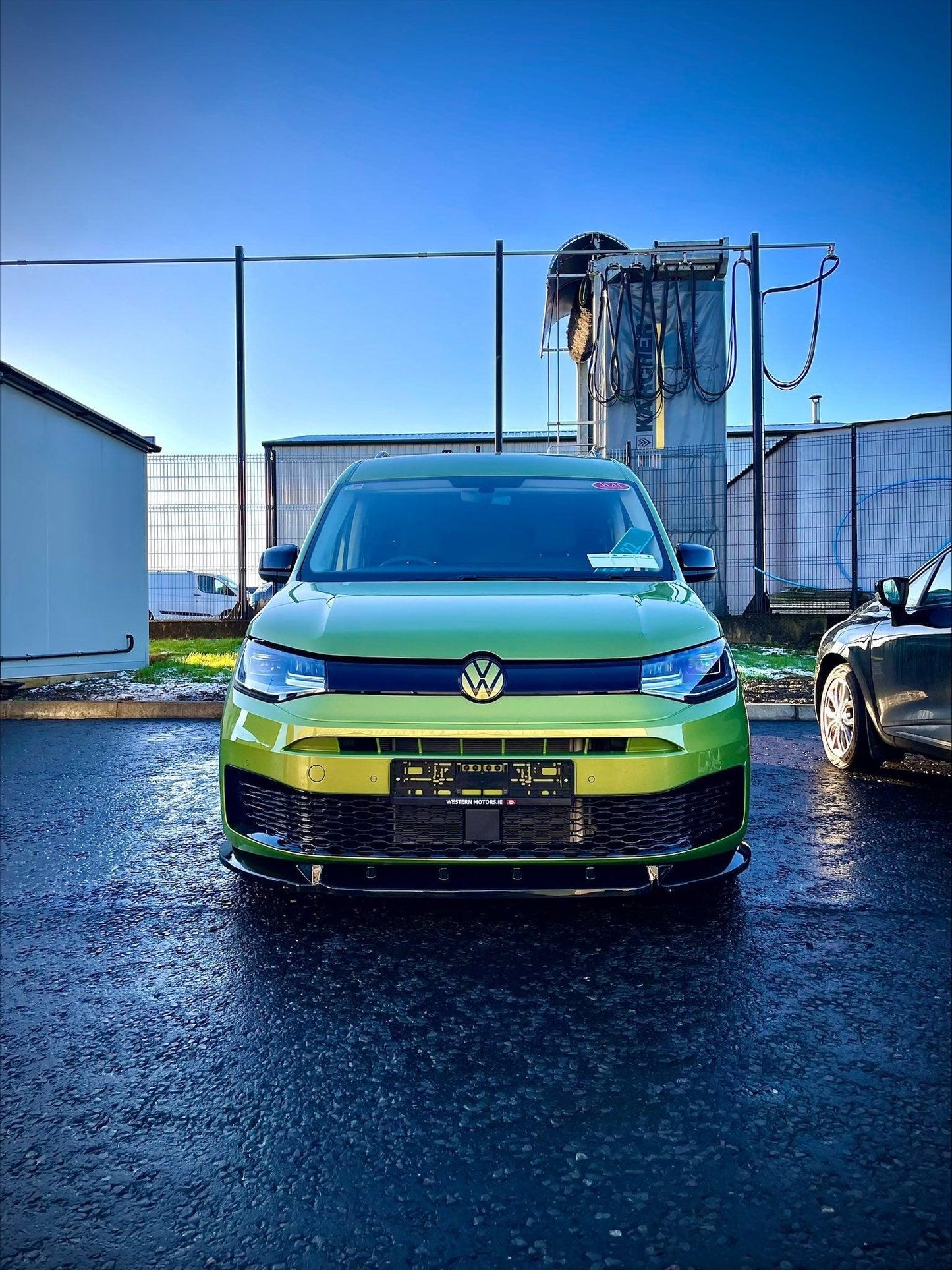 Vw Caddy 2021 On V2 Front Splitter - Gloss Black