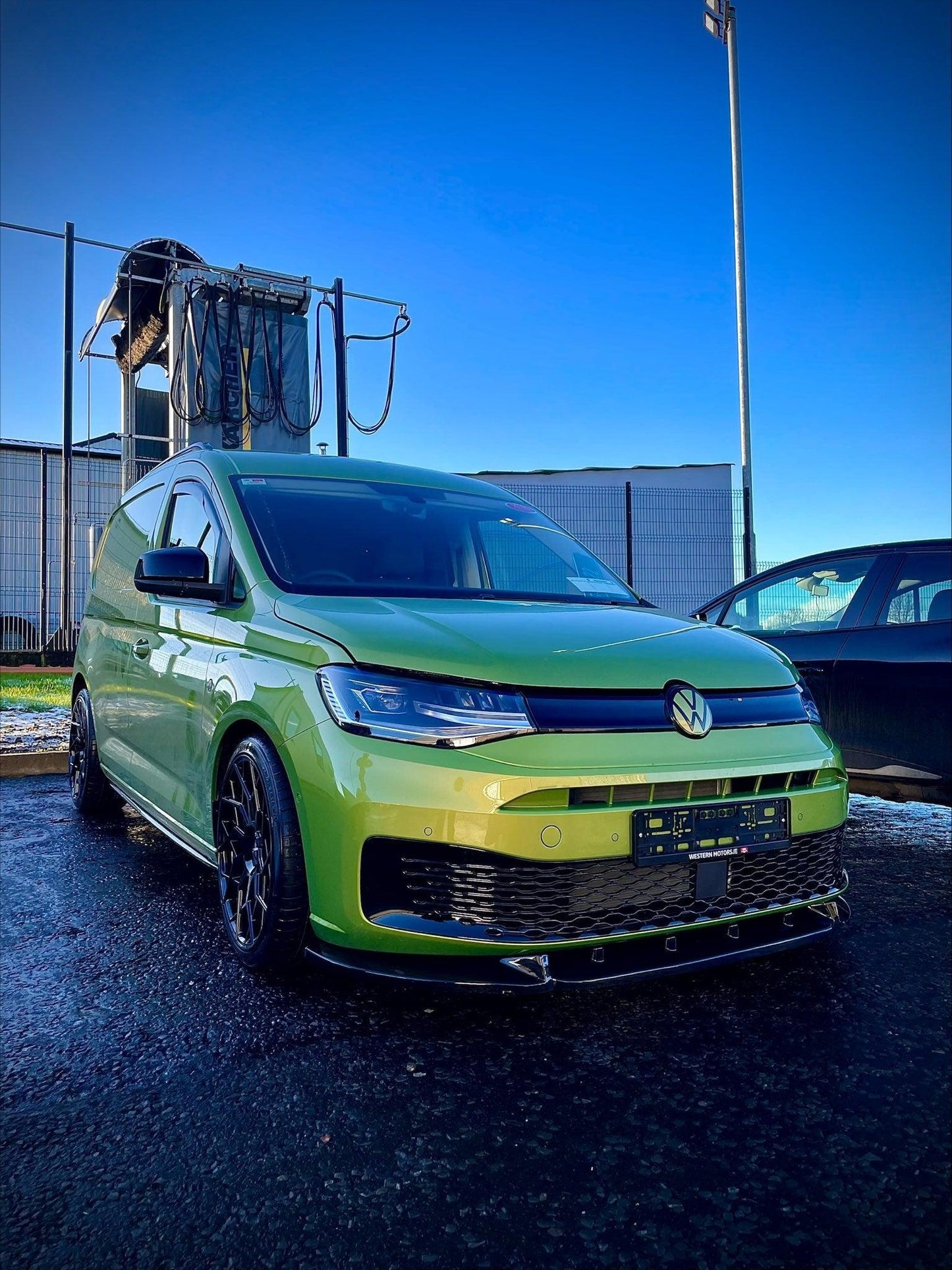 Vw Caddy 2021 On V2 Front Splitter - Gloss Black