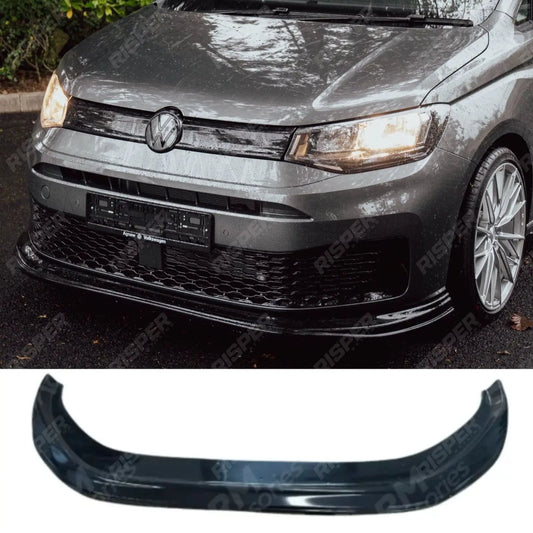 VW Caddy MK5 2021 Onwards - Gloss Black Front Splitter