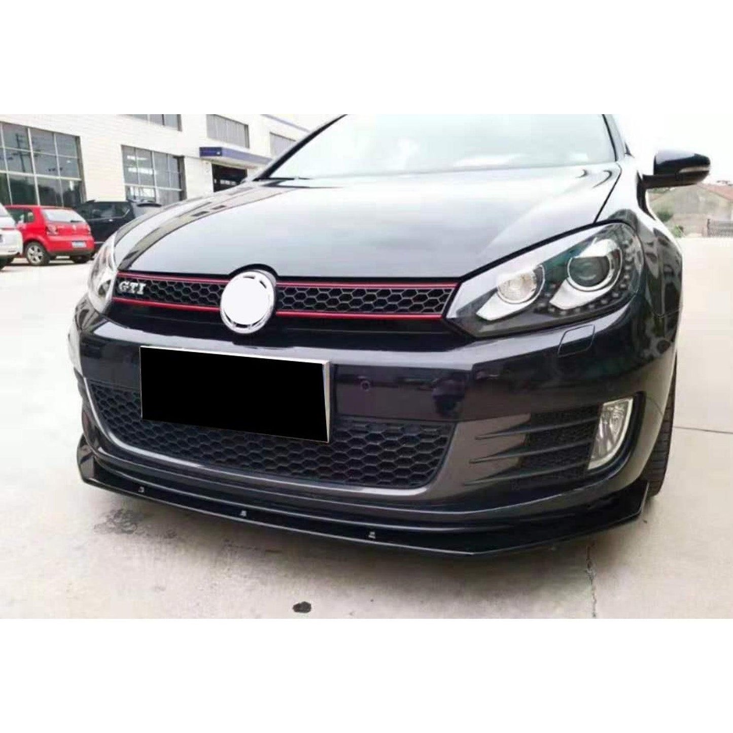 Vw Golf Mk6 Gti Front Splitter Lip In Gloss Black