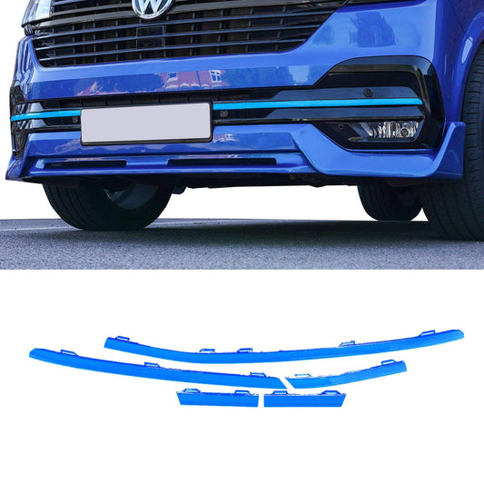 VW T6.1 2019 Onwards Transporter Front Bumper Lower 5PCS Grille Trim Inserts