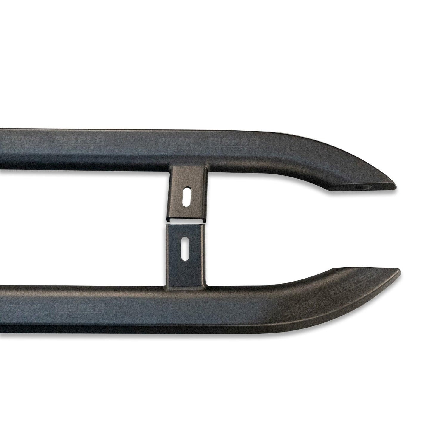 VW Transporter T5 & T6 LWB 2003-2023 Trapezoid Side Bars in Matt Black