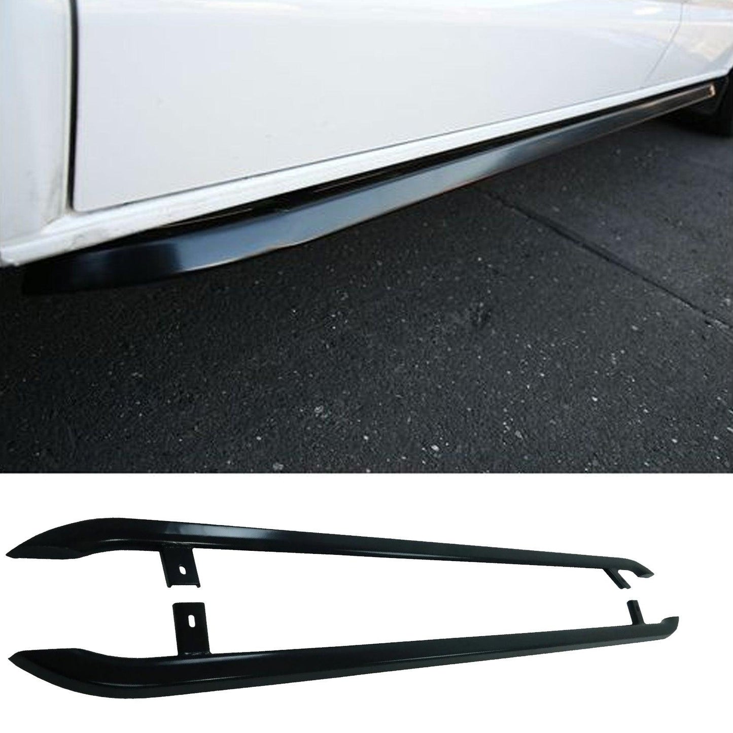 VW Transporter T5 & T6 SWB 2003-2023 Trapezoid Side Bars in Gloss Black