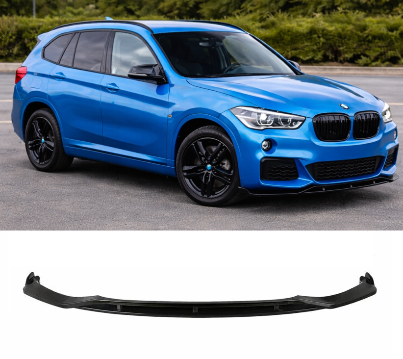 BMW X1 F48 Pre LCI 2016-2019 M-Sport Gloss Black Front Splitter Lip