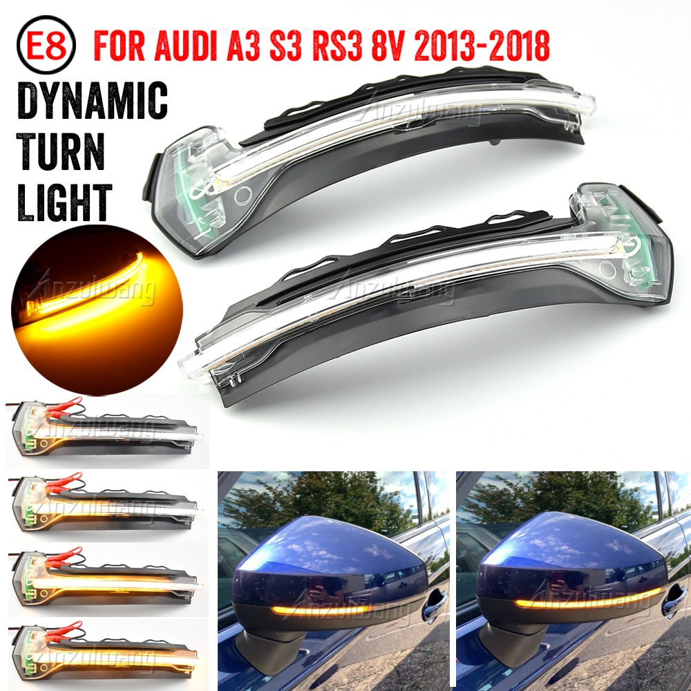 LED Dynamic Indicator For Audi A3 8V S3 RS3 2013-2020 Hatchback Saloon - Pair