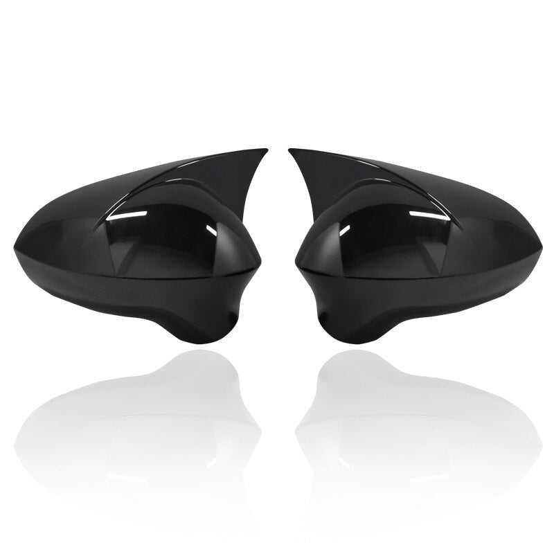 Carbon/Black Bat Style Wing Mirror Covers For Seat Leon MK2 1P facelift / Ibiza MK4 6J / Exeo 3R - Pair