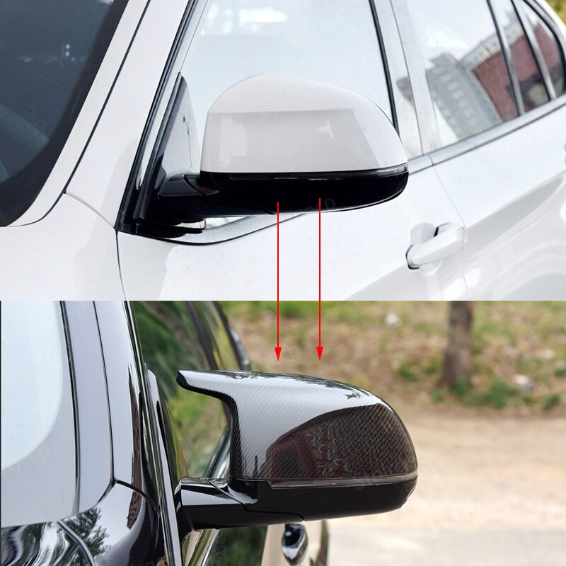 Carbon/Black Wing Mirror Cover M Performance Style for BMW X3 X4 X5 X6 - Pair