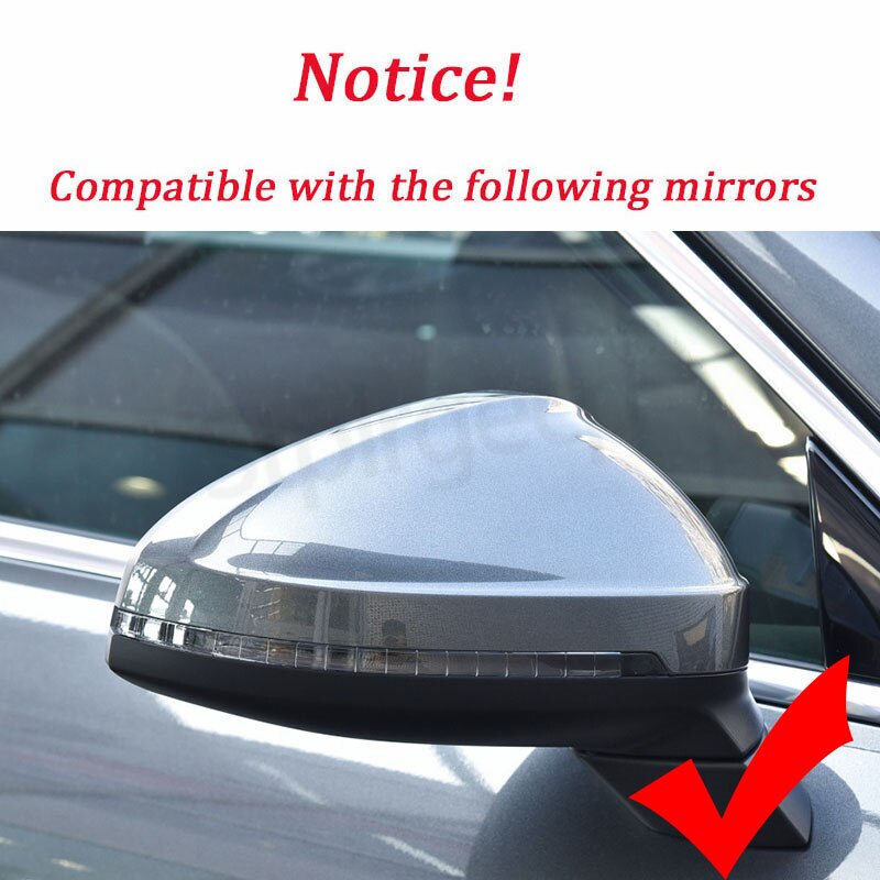 Carbon/Black Wing Mirror Covers For Audi A4 A5 B9 S4 RS4 S5 RS5 - Pair